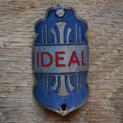 Steuerkopfschild IDEAL, 50er Jahre, Originalschild aus Sammlungsbestand 