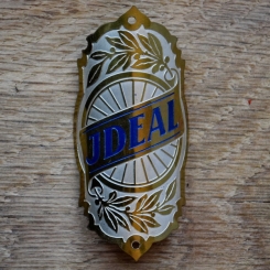 Steuerkopfschild IDEAL, 50er Jahre, Originalschild aus Sammlungsbestand 