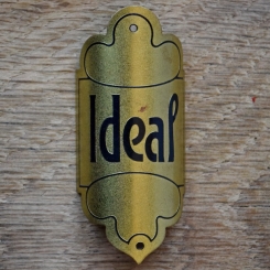 Steuerkopfschild IDEAL, 50er Jahre, Originalschild aus Sammlungsbestand 