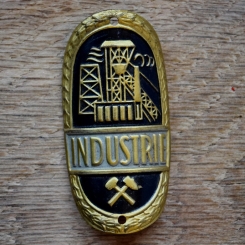 Steuerkopfschild INDUSTRIE, 50er Jahre, Originalschild aus Sammlungsbestand 