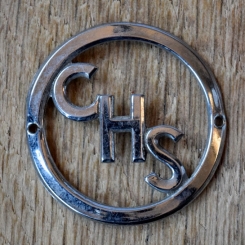 Steuerkopfschild CHS, 50er Jahre, Originalschild aus Sammlungsbestand 