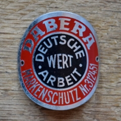 Steuerkopfschild DABERA, 50er Jahre, Originalschild aus Sammlungsbestand 