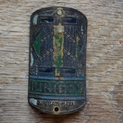 Steuerkopfschild DIRIGENT, 50er Jahre, Originalschild aus Sammlungsbestand 