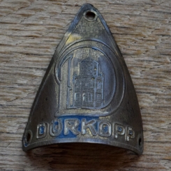 Steuerkopfschild DÜRKOPP, 20er Jahre, Originalschild aus Sammlungsbestand 