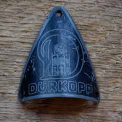 Steuerkopfschild DÜRKOPP, 40er Jahre, Originalschild aus Sammlungsbestand 