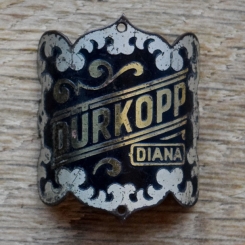 Steuerkopfschild DÜRKOPP DIANA, 20er Jahre, Originalschild aus Sammlungsbestand 