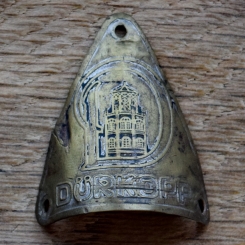 Steuerkopfschild DÜRKOPP, 20er Jahre, Originalschild aus Sammlungsbestand 