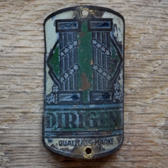 Steuerkopfschild DIRIGENT, 50er Jahre, Originalschild aus Sammlungsbestand 