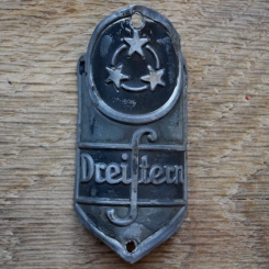Steuerkopfschild DREISTERN, 50er Jahre, Originalschild aus Sammlungsbestand 