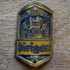 Steuerkopfschild DIRIGENT, 50er Jahre, Originalschild aus Sammlungsbestand 
