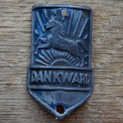 Steuerkopfschild DANKWARD, 50er Jahre, Originalschild aus Sammlungsbestand 
