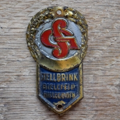 Steuerkopfschild SG STELLBRINK, 50er Jahre, Originalschild aus Sammlungsbestand 