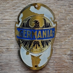 Steuerkopfschild GERMANIA, 50er Jahre, Originalschild aus Sammlungsbestand 