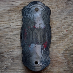 Steuerkopfschild GEG EINKAUFS-GENOSSENSCHAFT, 20er Jahre, Originalschild aus Sammlungsbestand 