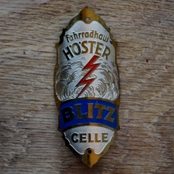 Steuerkopfschild BLITZ, 30er Jahre, Originalschild aus Sammlungsbestand 