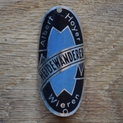 Steuerkopfschild HEIDEWANDERER, 50er Jahre, Originalschild aus Sammlungsbestand 