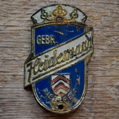 Steuerkopfschild HEIDEMANN, 50er Jahre, Originalschild aus Sammlungsbestand 