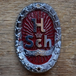 Steuerkopfschild H SCH, 50er Jahre, Originalschild aus Sammlungsbestand 