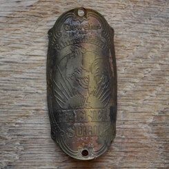 Steuerkopfschild HAENEL SUHL, 30er Jahre, Originalschild aus Sammlungsbestand 