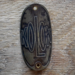 Steuerkopfschild KOLON, 30er Jahre, Originalschild aus Sammlungsbestand 