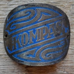 Steuerkopfschild KOMPASS 30er Jahre, Originalschild aus Sammlungsbestand 
