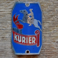 Steuerkopfschild KURIER, 60er Jahre, Originalschild aus Sammlungsbestand 