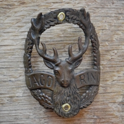 Steuerkopfschild JAGT RING, 50er Jahre, Originalschild aus Sammlungsbestand 