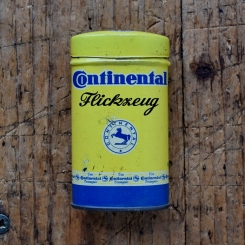 Flickzeug Blechdose "CONTINENTAL" orig. 50er Jahre, 84 x 46 x 23 mm, ohne Inhalt 