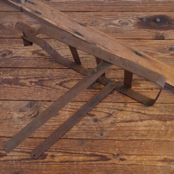 Gepäckträger, Bandeisen, ca. 31 x 19cm, orig. 30er Jahre, für Schellenmontage, gebr. 