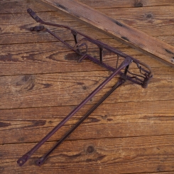 Gepäckträger SIEGER, orig. 50er Jahre, für Sportrad, weinrot, gebr. 