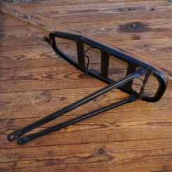 Gepäckträger, orig. 30er-50er Jahre, schwarz, Profilblech, solide, breite Ausf., NOS 