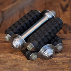 Pedale PHILLIPS, Blockpedal für Tourenrad, verchromt, original 30er-50er Jahre, NOS 