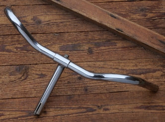 Fahrradlenker, NSU-Form, passend für Tourenräder der 30er-60er Jahre, verchromt, NOS 