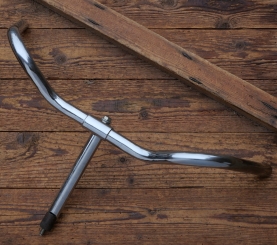 Fahrradlenker, NSU-Form, passend für Tourenräder der 30er-60er Jahre, verchromt, langer Griffenden, NOS 