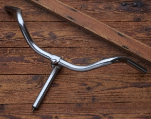 Fahrradlenker mit Vorbau FRIKO, DIAMANT-Kuhhorn-Form, 50er/60er J., verchromt, gebr. 