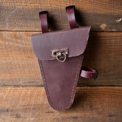 Werkzeugtasche für Herrenrad, Lefa-Material, braun, original 30er/40er Jahre, WW2, NOS 