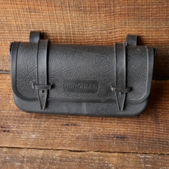 Werkzeugtasche HERCULES, für Sattelmontage, Gummi schwarz, original 70er/80er Jahre, gebr. 