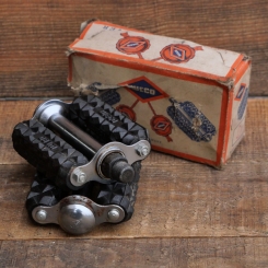 Pedale WECO, für Tourenrad, verchromt, original 30er -50er Jahre, NOS 