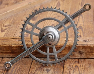 Tretlager HERCULES für Tourenrad, orig. 50er J., verchromt, Glocken-Keillager, gebr. 