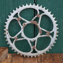 Kettenblatt Universal, u.a. für RIXE, 30er-50er J., 1/2 Zoll, verchromt, 46 Zähne, NOS 