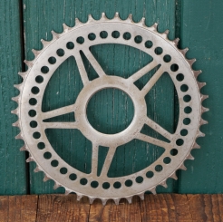 Kettenblatt PRESTO, 20er/30er J., 1/2 Zoll, vernickelt, 46 Zähne, gebr. 