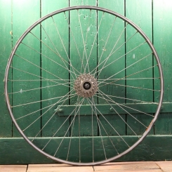 Hinterrad 27 Zoll (630), "F.I.R. Alkor" für Schlauchreifen, 80er Jahre, Nabe "Maillard", gebr. 