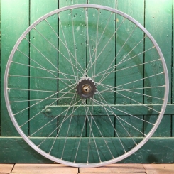 Hinterrad 28 Zoll (622), für Drahtbereifung, WEINMANN Alu-Felge, Bj. 1984, Nabe STURMEY ARCHER S 5/2, NOS 