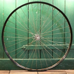 Vorderrad 28 x 1,75 (622), Stahlfelge für Drahtbereifung, 1950er/60er Jahre, gebr. 