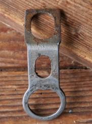 Carbidlaternenhalter/Winkelhalter, "Wanderer", verchromt, orig. 1930er Jahre, gebr. 