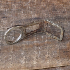 Carbidlaternenhalter/Winkelhalter, vernickelt, orig. 1910er - 20er J., gebr. 