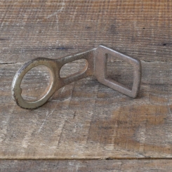 Carbidlaternenhalter/Winkelhalter, vernickelt, orig. 1910er - 20er J., gebr. 