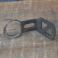 Carbidlaternenhalter/Winkelhalter, verchromt, orig. 1920er - 30er J., gebr. 