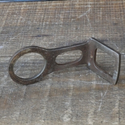 Carbidlaternenhalter/Winkelhalter, verchromt, orig. 1920er - 30er J., gebr. 