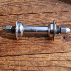 Nabe Vorderrad, "PWB",  verchromt, 1930er/50er Jahre, 32 Loch, Einbaumaß ca. 92 mm, NOS 